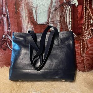 New Danier 2 section leather bag